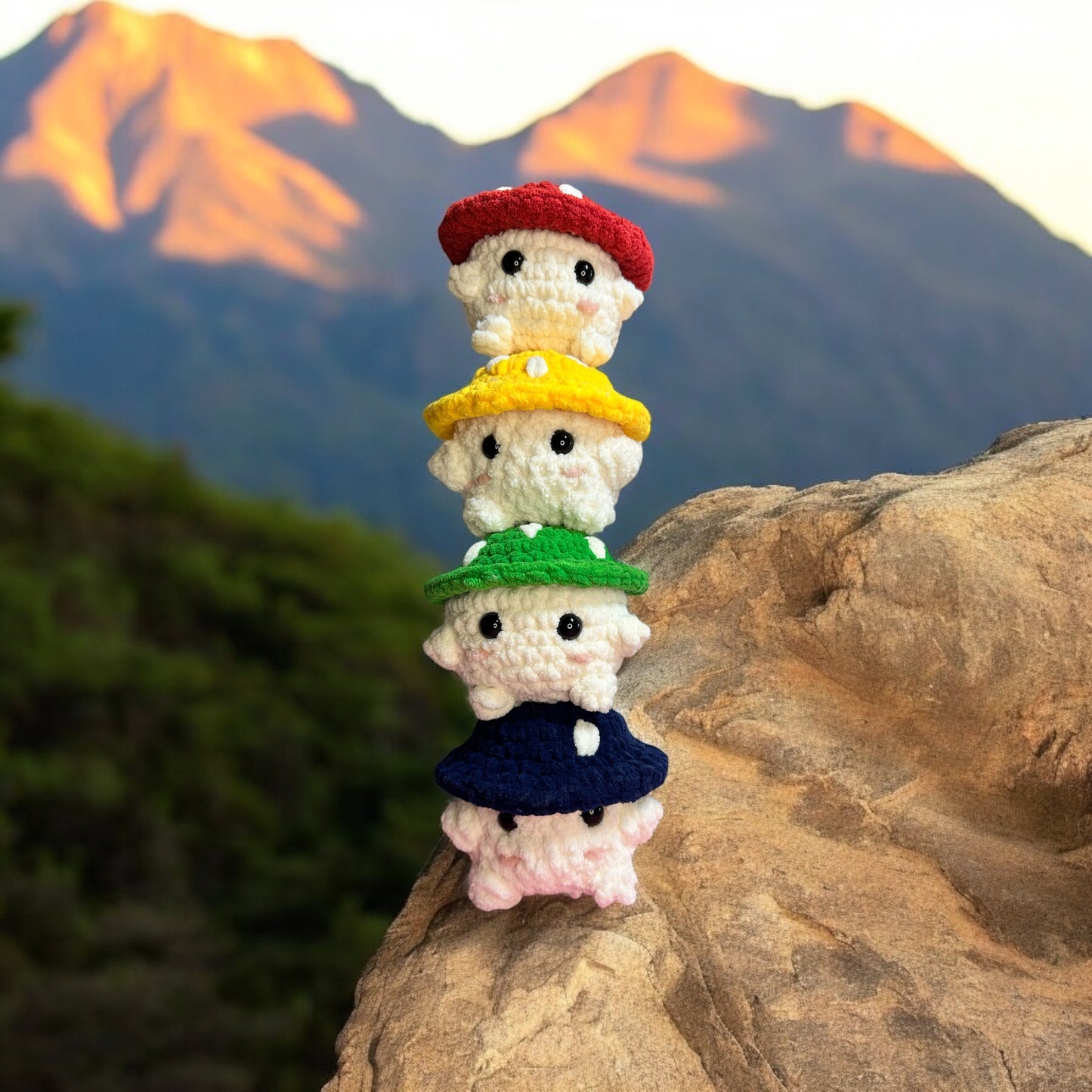 Colorful Mushroom Friend | Handmade Crochet Plushie | Handmade Christmas Gift